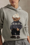Ralph Lauren Grey Hoodie Bear Sweater