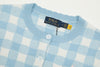 R.Lauren Checkered Cotton Cardigan