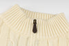 Ralph Lauren High-Density Embroidered Half-Turtleneck Cable Knit Sweater