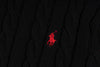 Ralph Lauren High-Density Embroidered Half-Turtleneck Cable Knit Sweater