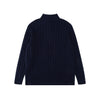 Ralph Lauren High-Density Embroidered Half-Turtleneck Cable Knit Sweater