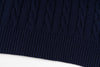 Ralph Lauren High-Density Embroidered Half-Turtleneck Cable Knit Sweater