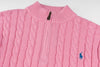 Ralph Lauren High-Density Embroidered Half-Turtleneck Cable Knit Sweater