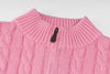 Ralph Lauren High-Density Embroidered Half-Turtleneck Cable Knit Sweater