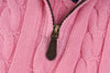 Ralph Lauren High-Density Embroidered Half-Turtleneck Cable Knit Sweater