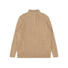 Ralph Lauren High-Density Embroidered Half-Turtleneck Cable Knit Sweater