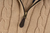 Ralph Lauren High-Density Embroidered Half-Turtleneck Cable Knit Sweater