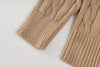 Ralph Lauren High-Density Embroidered Half-Turtleneck Cable Knit Sweater