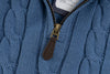 Ralph Lauren High-Density Embroidered Half-Turtleneck Cable Knit Sweater