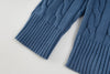 Ralph Lauren High-Density Embroidered Half-Turtleneck Cable Knit Sweater