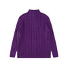 Ralph Lauren High-Density Embroidered Half-Turtleneck Cable Knit Sweater