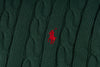 Ralph Lauren High-Density Embroidered Half-Turtleneck Cable Knit Sweater