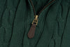 Ralph Lauren High-Density Embroidered Half-Turtleneck Cable Knit Sweater