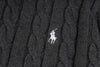 Ralph Lauren High-Density Embroidered Half-Turtleneck Cable Knit Sweater
