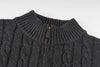 Ralph Lauren High-Density Embroidered Half-Turtleneck Cable Knit Sweater