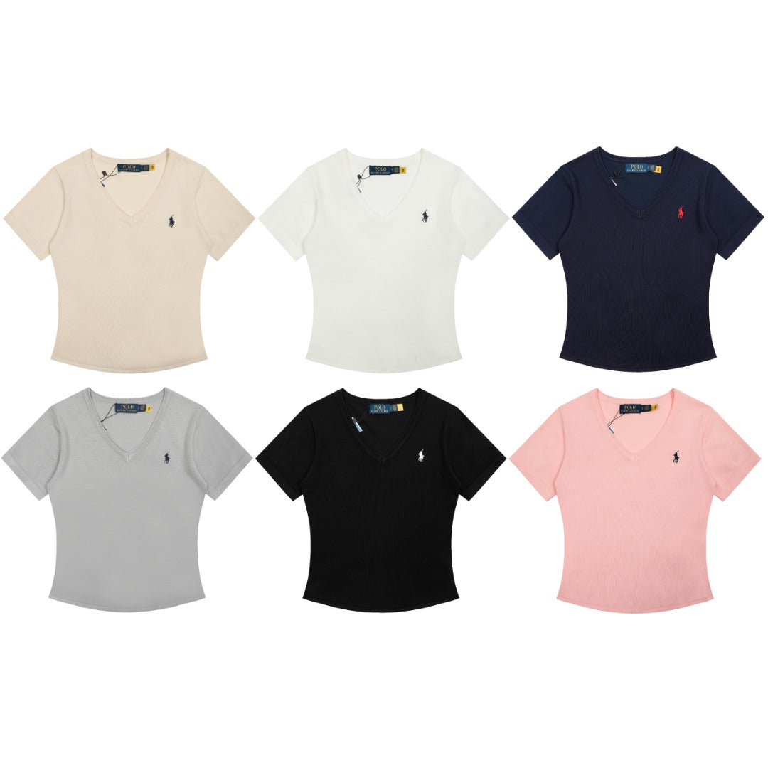 Ralph Lauren V-Neck Women’s Knit T-Shirt