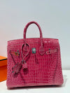 Birkin 25 Niloticus Croc 🐊 Fuchsia