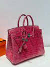 Birkin 25 Niloticus Croc 🐊 Fuchsia