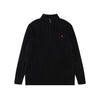 Ralph Lauren High-Density Embroidered Half-Turtleneck Cable Knit Sweater