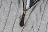 Ralph Lauren High-Density Embroidered Half-Turtleneck Cable Knit Sweater