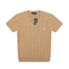 Ralph Lauren V-Neck Cable Knit Short Sleeve Sweater – DS029