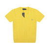 Ralph Lauren V-Neck Cable Knit Short Sleeve Sweater – DS029